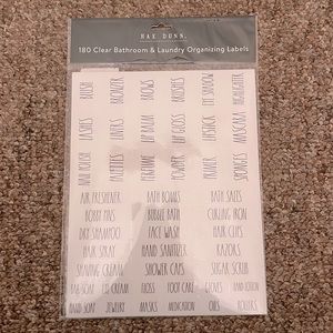 NEW RAE DUNN BATHROOM AND LAUNDRY LABELS